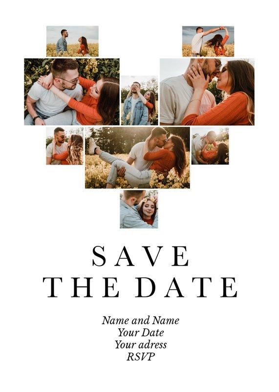 Heart photos Save The Date